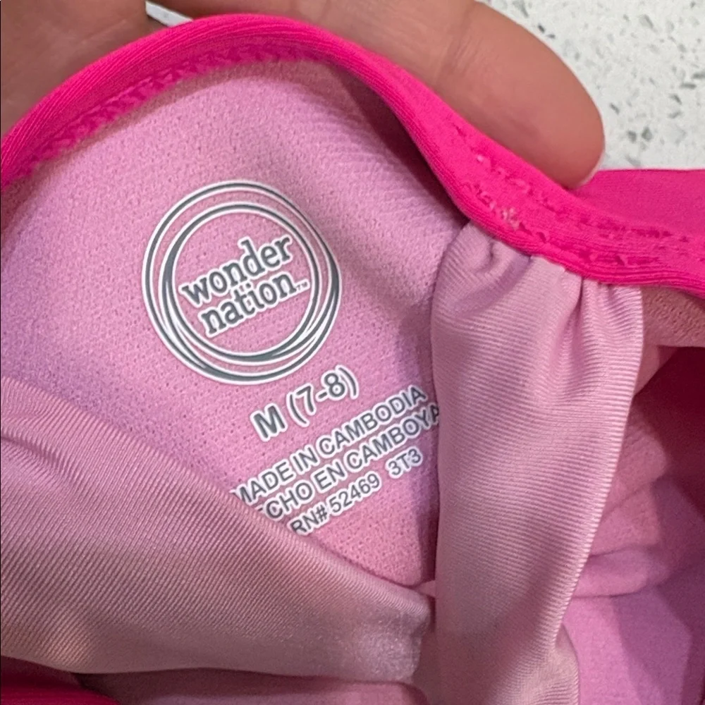 Girls Swimsuit Bundle Pink Platinum Sparkly Pink size 7/8